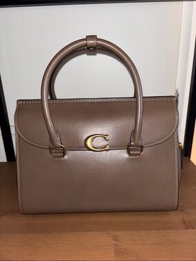 Coach Broome Satchel in Dark Stone